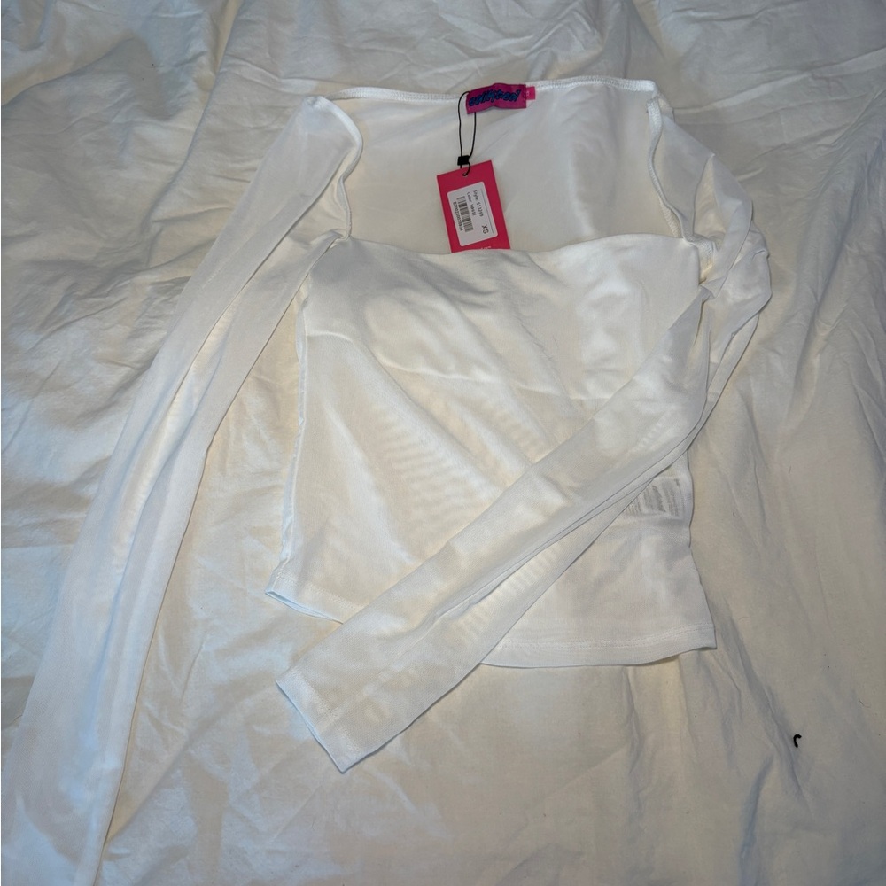 Edikted Cream Long Sleeve Top